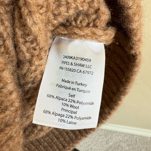 Veronica Beard Anne Fairisle Wool Alpaca Sweater Russet Brown Size Small New - Picture 7 of 7